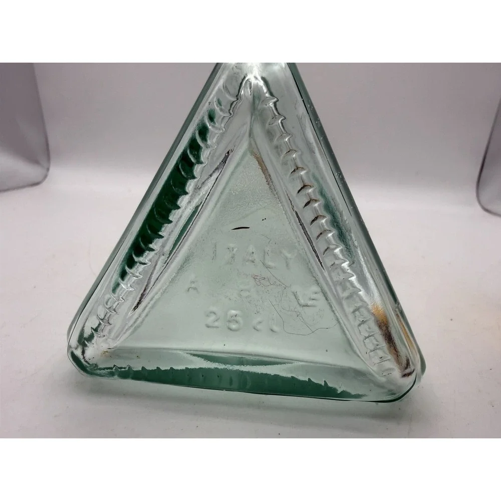 Vintage Armadillo Pewter Overlay Green Glass Decanter Bottle Stopper Barware